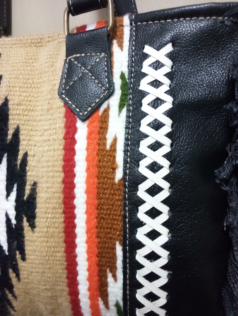 NWT Myra Bag Co Leather, Canvas, & Tapestry Tote Bag - Picture 3 of 8